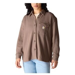 NWT - Carhartt 107134 - Women's Oversized-Fit Heavyweight Waffle Knit Shirt - M